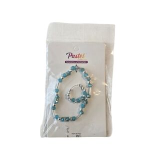 3 for $5 Pastel Blue Beaded Bracelet and Ring Set